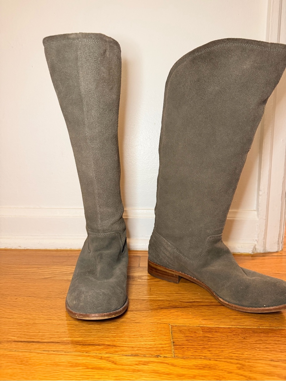 Splendid Over-the-Knee Suede Boots in Gray